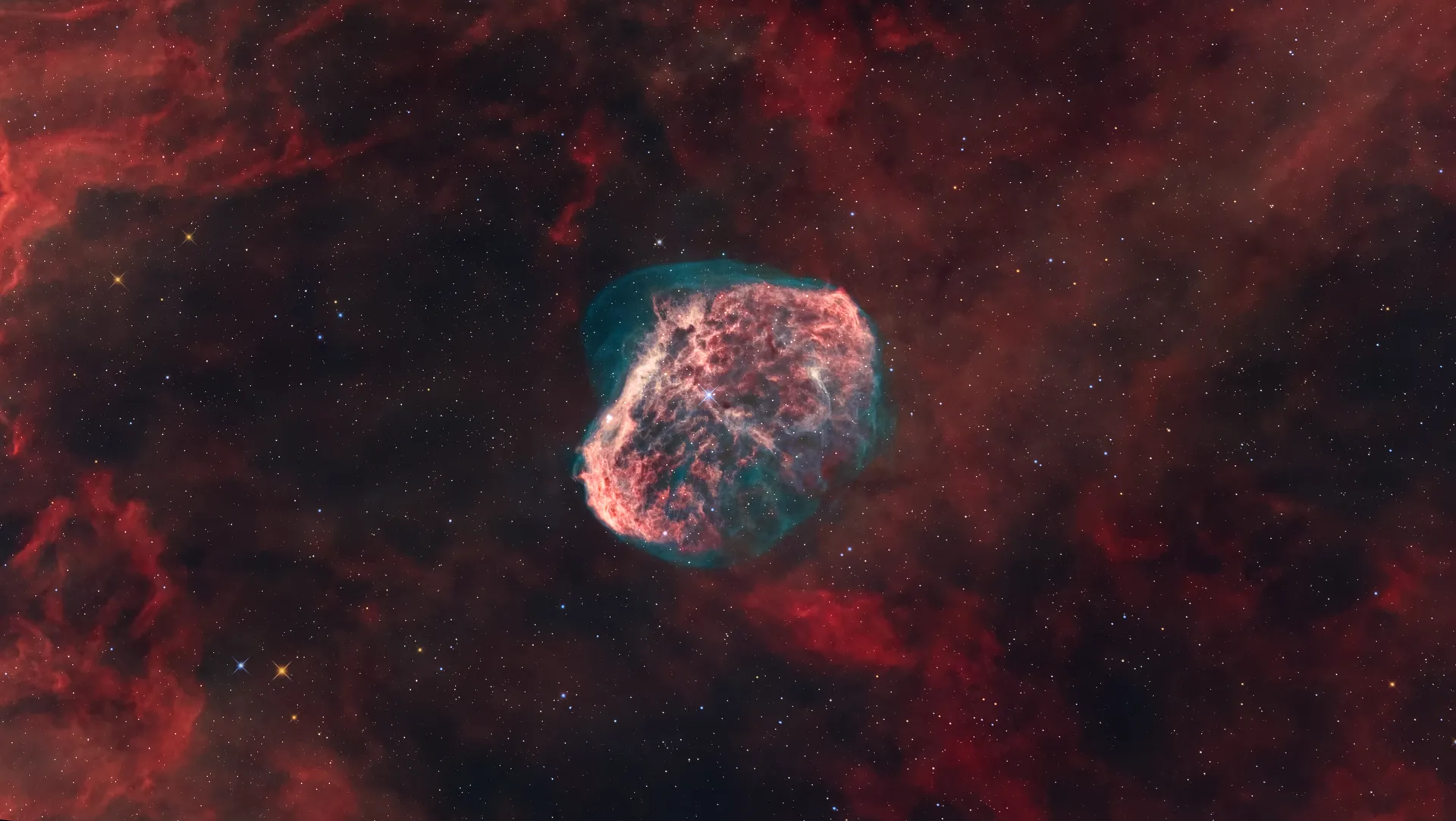 WR 136 and NGC 6888 Crescent Nebula